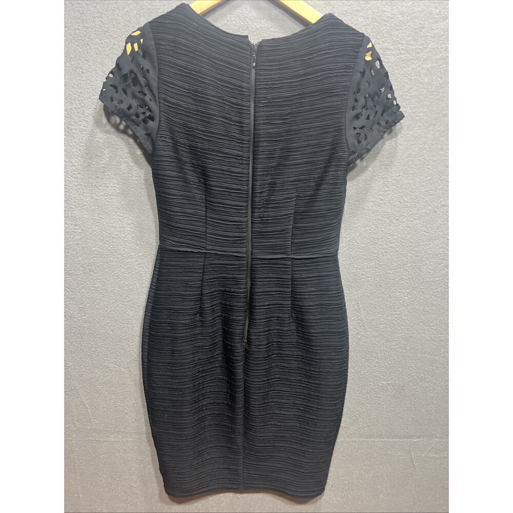 Maeve Anthropologie Basalt Floral Laser Cut Sheath Dress Size 4 (READ) - Picture 5 of 13